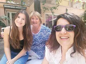 Tiffany Burrafato (BUS ’17) with Festival Managers Mary Handley and Jacopa Stinchelli