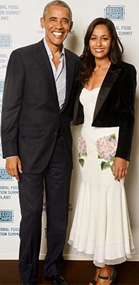 AUR's Professor Rula Jebreal and former American President Barack Obama